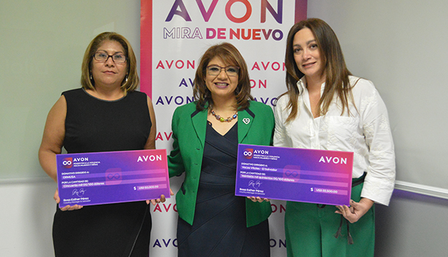 Avon apoya entrega donativos para poner fin a la violencia de género
